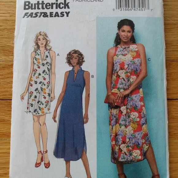 Dress Sewing Pattern Sleeveless Size XS Small Medium VERY EASY Butterick 6551 - Picture 10 of 10